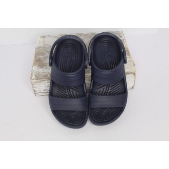 Crocs Youth Unisex Slide On Sandals Men's 4 Women's 6 Blue Open Toe Classic - Picture 3 of 9